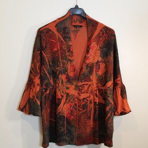 B.L.E.U. Women Boho Swing Style Cardigan Size 2X